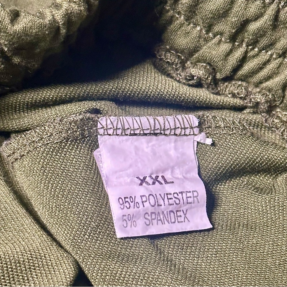 Women’s XXL Olive Green Polyester 2-Piece Spandex Jogger Set - Picture 3 of 7